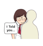 Cute Girl Talk (English Version)（個別スタンプ：38）