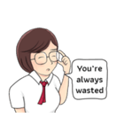 Cute Girl Talk (English Version)（個別スタンプ：39）