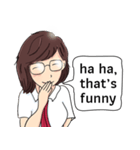 Cute Girl Talk (English Version)（個別スタンプ：40）