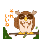 毎日の挨拶。フクロウのトっとんです！（個別スタンプ：1）