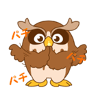 毎日の挨拶。フクロウのトっとんです！（個別スタンプ：9）
