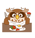 毎日の挨拶。フクロウのトっとんです！（個別スタンプ：34）