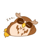 毎日の挨拶。フクロウのトっとんです！（個別スタンプ：35）