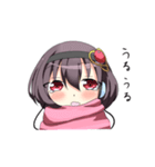 マフラーと女の子（個別スタンプ：1）