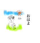 無表情おとこ（個別スタンプ：11）