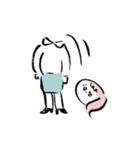 ゆるゆる頑張るOLさんとねこ（個別スタンプ：4）