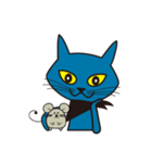 Rock Blue Cat - only expression, no text（個別スタンプ：27）