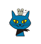 Rock Blue Cat - only expression, no text（個別スタンプ：29）