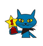 Rock Blue Cat - only expression, no text（個別スタンプ：31）