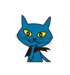 Rock Blue Cat - only expression, no text（個別スタンプ：36）