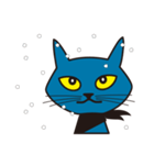 Rock Blue Cat - only expression, no text（個別スタンプ：37）