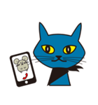 Rock Blue Cat - only expression, no text（個別スタンプ：39）