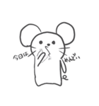 ぽけーっとしたネズミ（個別スタンプ：3）