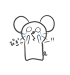 ぽけーっとしたネズミ（個別スタンプ：6）
