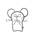 ぽけーっとしたネズミ（個別スタンプ：10）