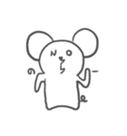 ぽけーっとしたネズミ（個別スタンプ：14）