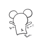 ぽけーっとしたネズミ（個別スタンプ：16）