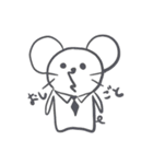ぽけーっとしたネズミ2（個別スタンプ：1）