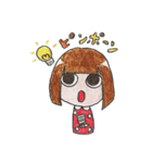 リムレスウッデンドール こけしちゃん（個別スタンプ：1）