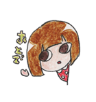 リムレスウッデンドール こけしちゃん（個別スタンプ：14）