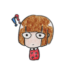 リムレスウッデンドール こけしちゃん（個別スタンプ：20）