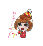 リムレスウッデンドール こけしちゃん（個別スタンプ：27）