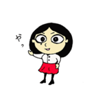 a round face girl（個別スタンプ：1）