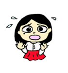 a round face girl（個別スタンプ：2）