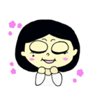 a round face girl（個別スタンプ：4）