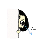 a round face girl（個別スタンプ：5）