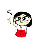 a round face girl（個別スタンプ：7）