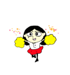 a round face girl（個別スタンプ：11）