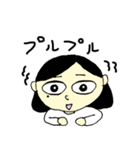 a round face girl（個別スタンプ：13）