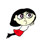 a round face girl（個別スタンプ：20）