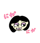 a round face girl（個別スタンプ：22）