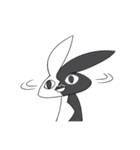 黑白ウサギ（個別スタンプ：3）
