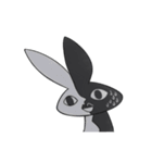 黑白ウサギ（個別スタンプ：7）