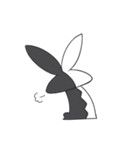 黑白ウサギ（個別スタンプ：9）