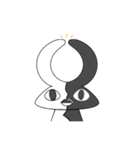 黑白ウサギ（個別スタンプ：19）