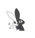 黑白ウサギ（個別スタンプ：21）