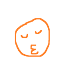 orange line face（個別スタンプ：4）