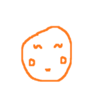 orange line face（個別スタンプ：7）