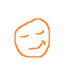 orange line face（個別スタンプ：8）