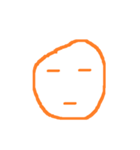 orange line face（個別スタンプ：9）