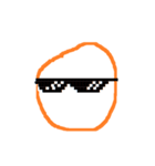orange line face（個別スタンプ：11）