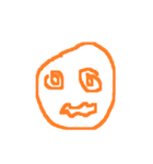 orange line face（個別スタンプ：15）