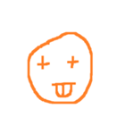 orange line face（個別スタンプ：16）
