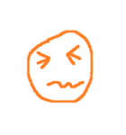 orange line face（個別スタンプ：17）