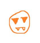 orange line face（個別スタンプ：19）