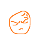 orange line face（個別スタンプ：21）